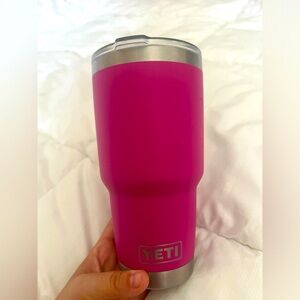 Hot pink Yeti cup